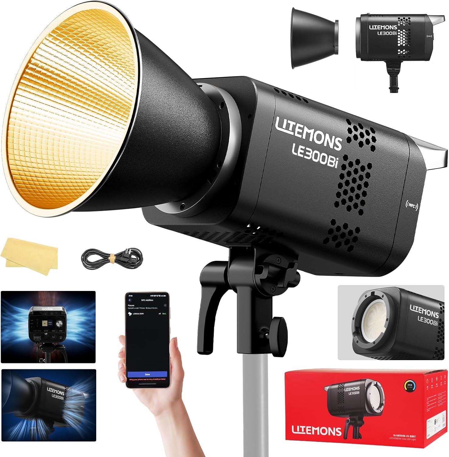 Photography Led Lighting Kit - RGB LED Video Lighting Kit, 3-Pack