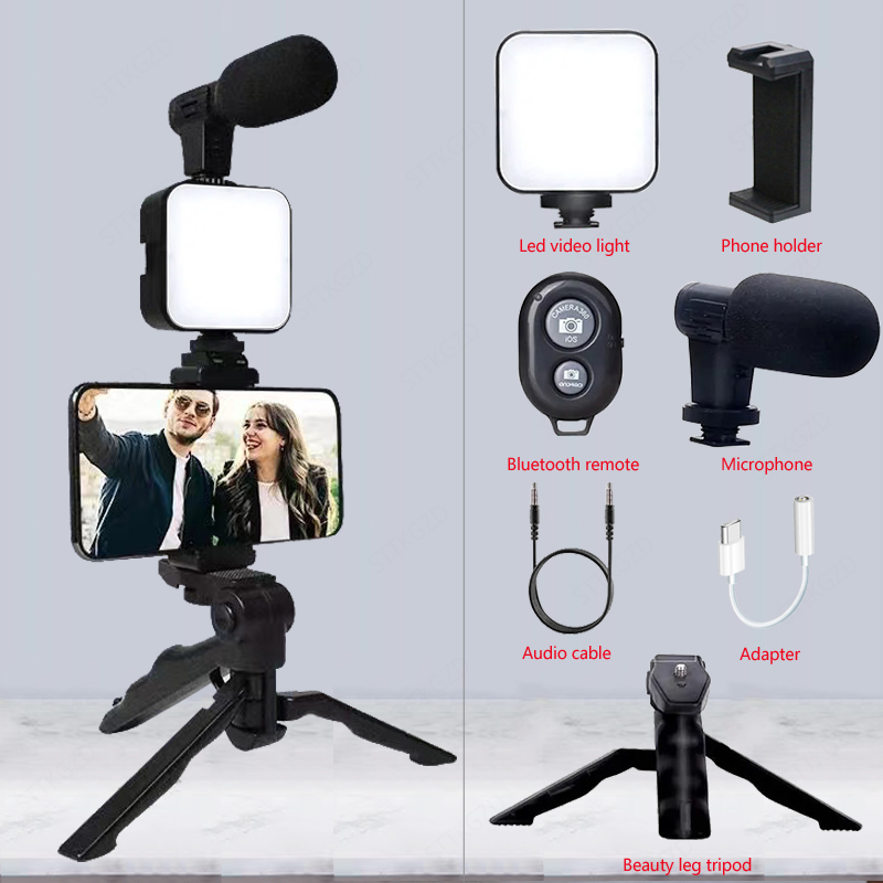 Photography Led Lighting Kit - AY49 Smartphone Vlogging Kit With Tripod