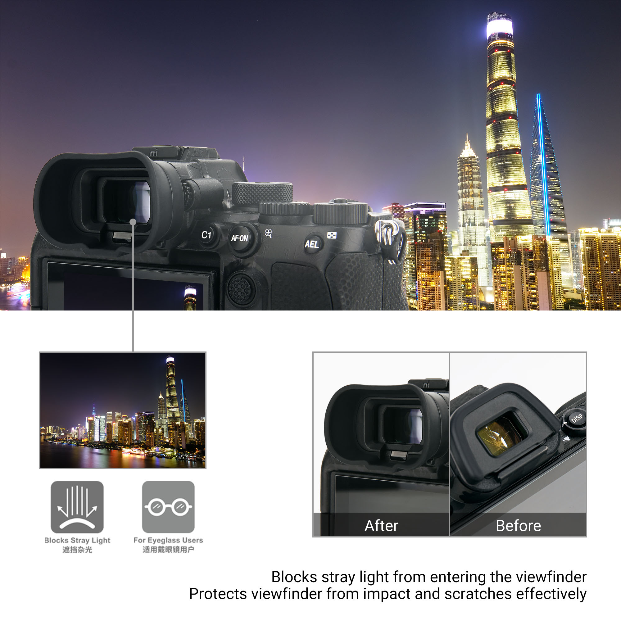 FDA-EP19 Soft Silicon Long Cam - Sony Camera A7 Iv ulasan dan harga