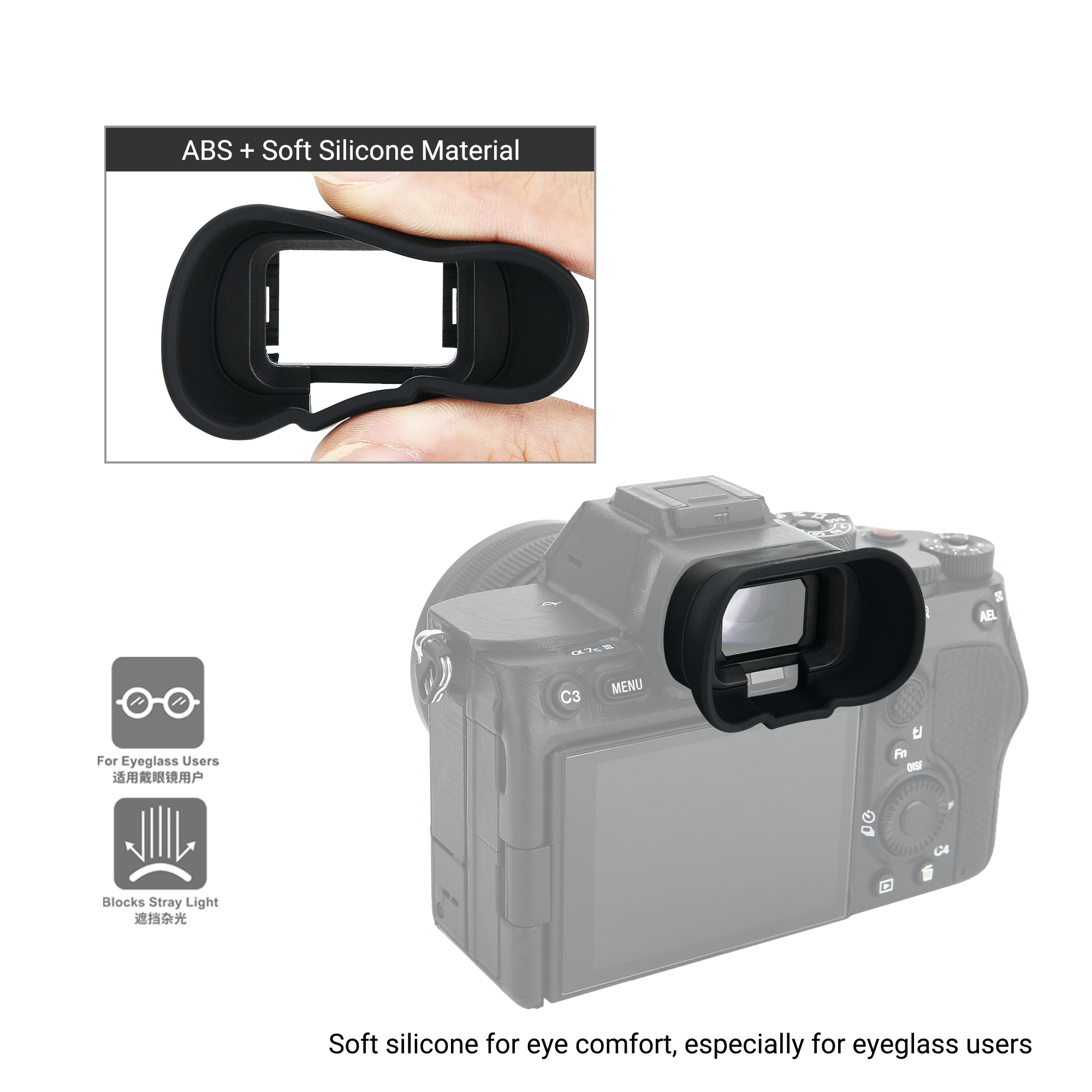 FDA-EP19 Soft Silicon Long Cam - Sony Camera A7 Iv ulasan dan harga