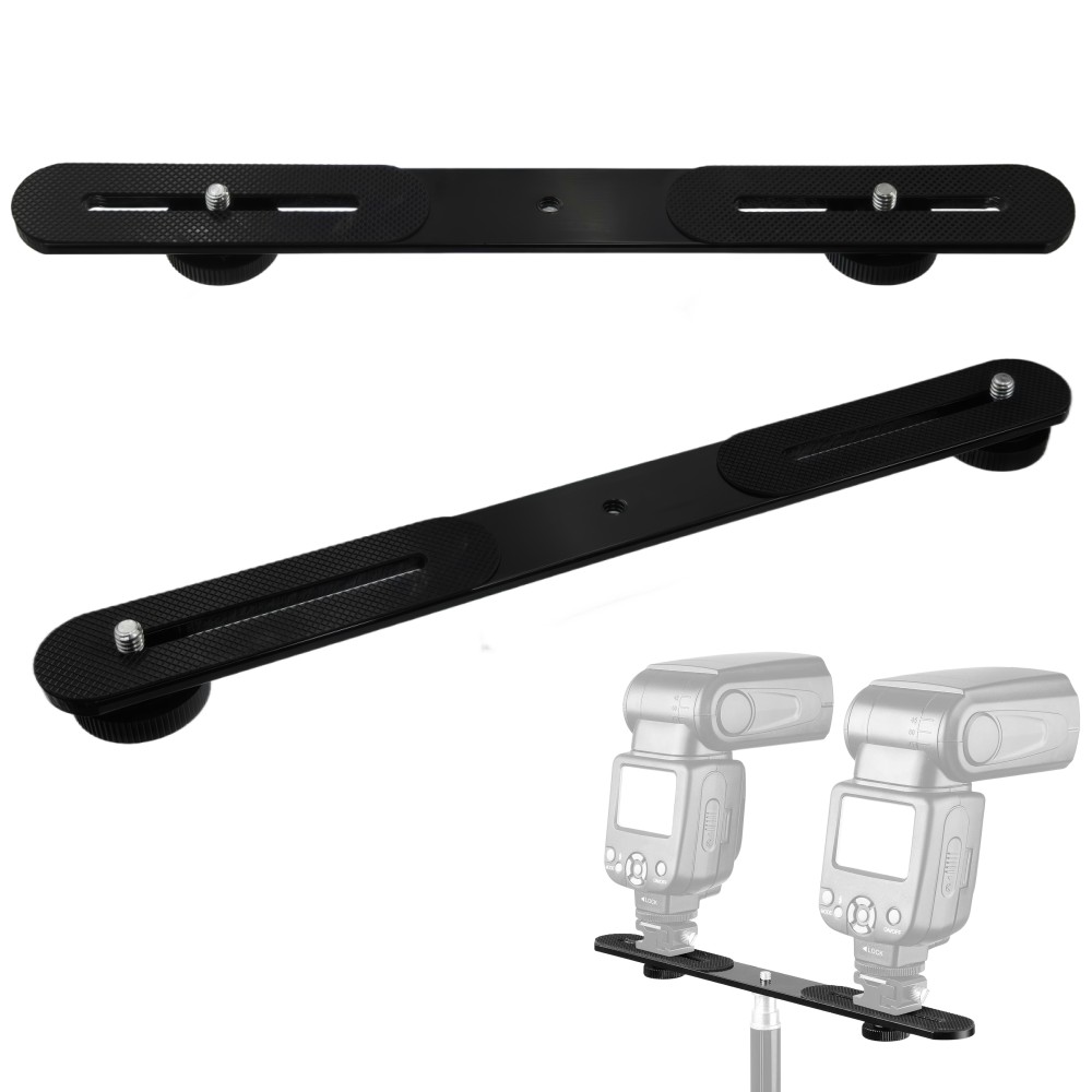 Dual Flash Bracket 1/4'' Screw - Photography Led Lighting Kit ulasan dan harga