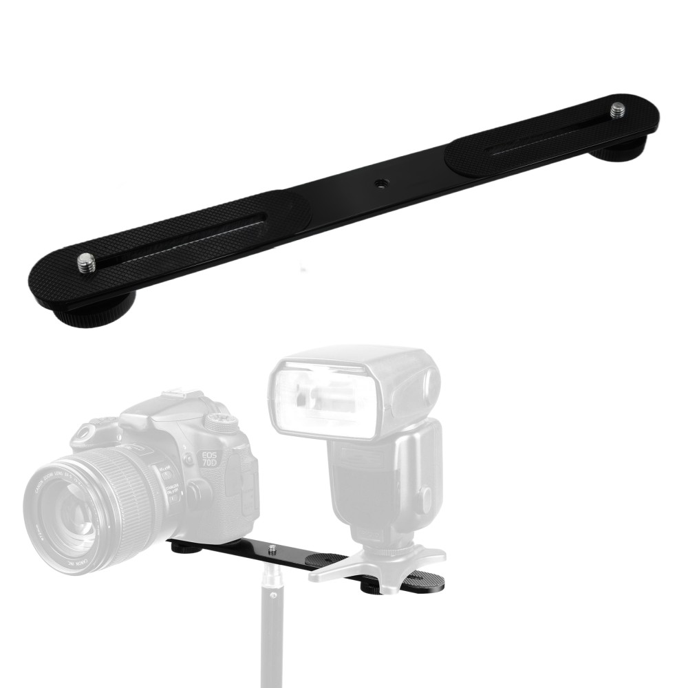 Dual Flash Bracket 1/4'' Screw - Photography Led Lighting Kit ulasan dan harga