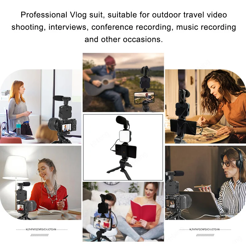 Smartphone Vlogging Kit With T - Photography Led Lighting Kit ulasan dan harga