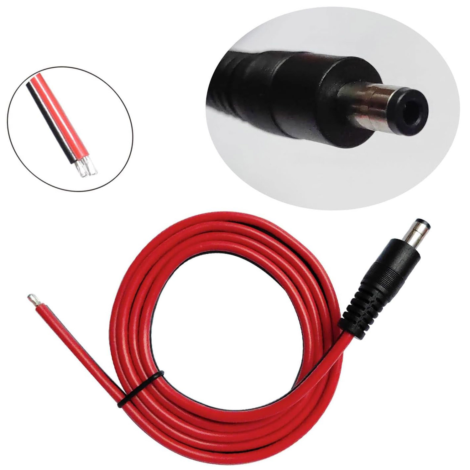 1pc 14AWG DC Power Supply 5.5m - Photography Led Lighting Kit ulasan dan harga
