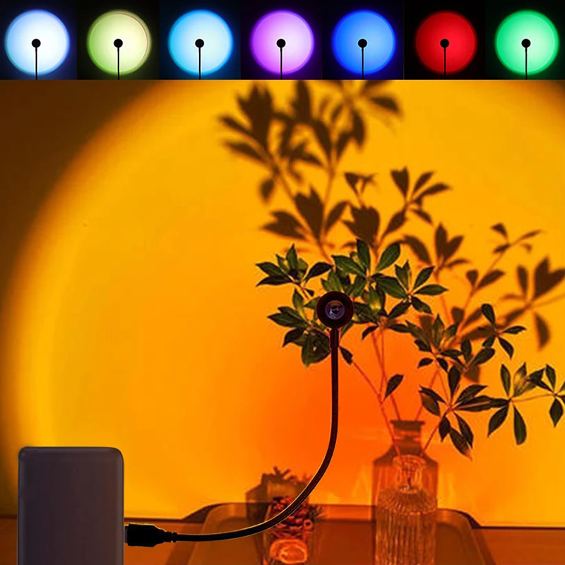 LED USB Sunset Lamp Projector  - Photography Lighting Home ulasan dan harga