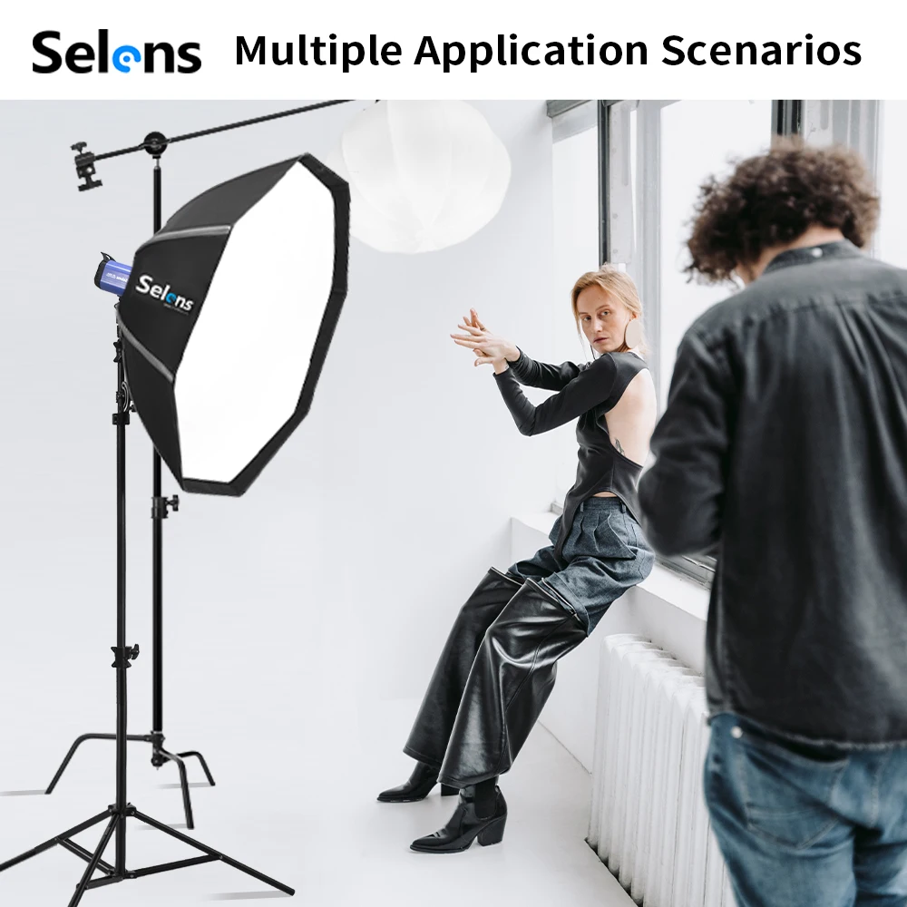 Selens 82/105cm Umbrella Softb - Photography Umbrella Lighting Setup ulasan dan harga