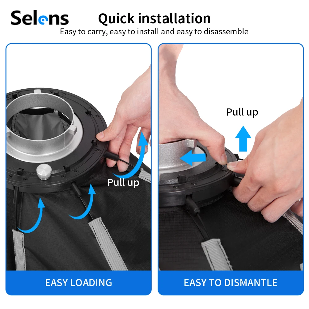Selens 82/105cm Umbrella Softb - Photography Umbrella Lighting Setup ulasan dan harga