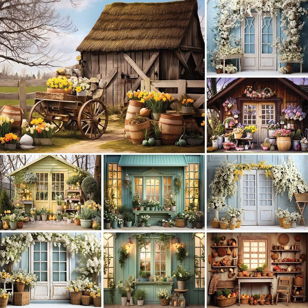 Spring Garden Floral House Pho - Photography Lighting Backdrop ulasan dan harga
