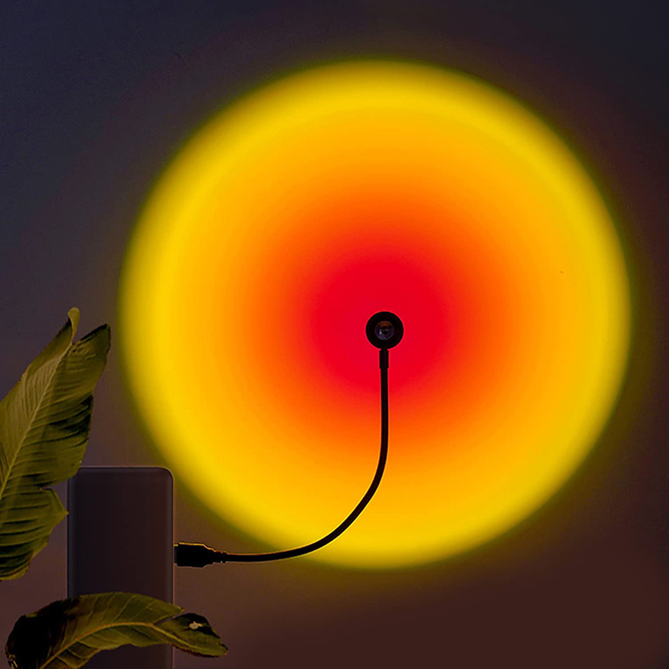 1x USB Sunset Lamp LED Rainbow - Photography Lighting Home ulasan dan harga