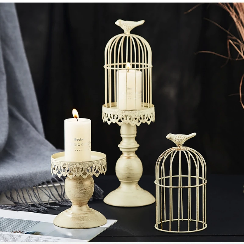 Vintage Birdcage Candle Holder - Photography Lighting Home ulasan dan harga