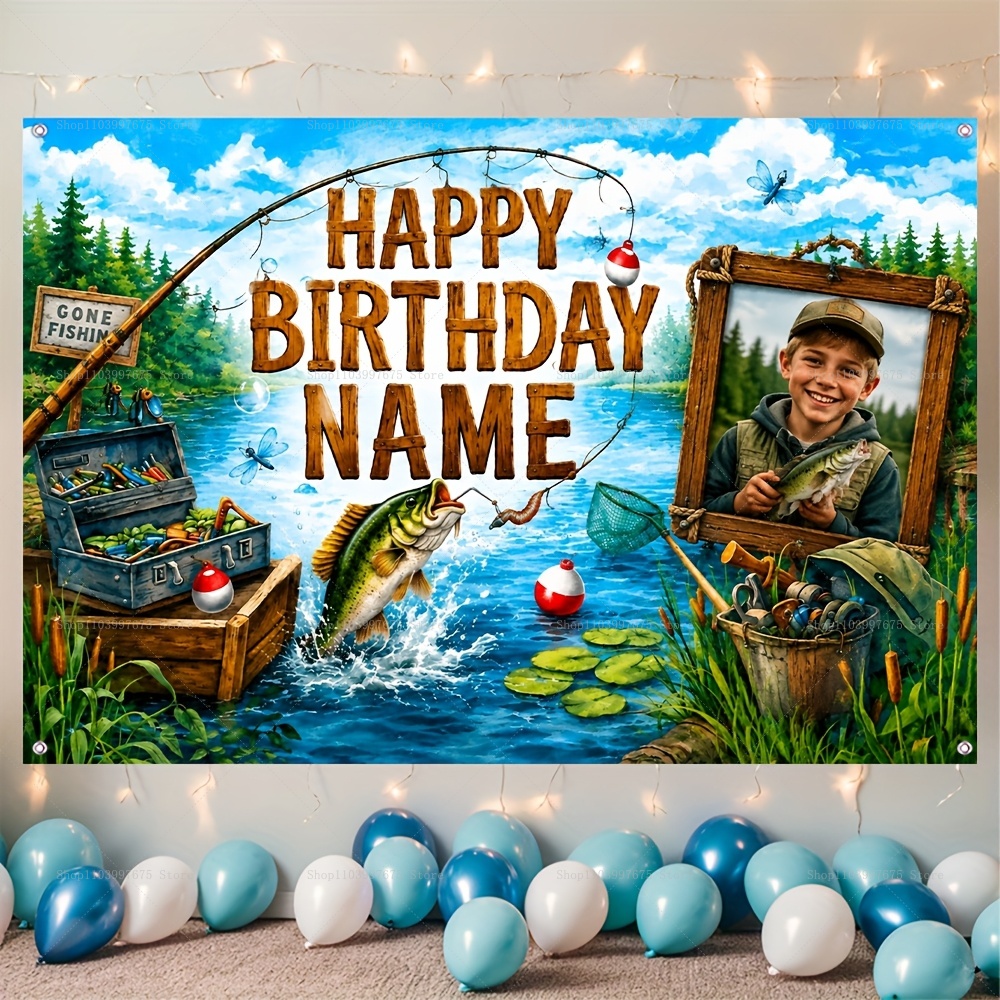 Custom Name Photo fishing-them - Photography Lighting Backdrop ulasan dan harga