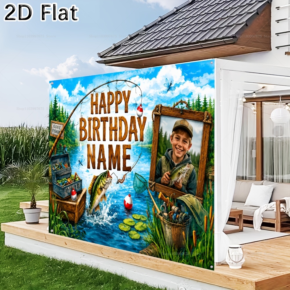 Custom Name Photo fishing-them - Photography Lighting Backdrop ulasan dan harga