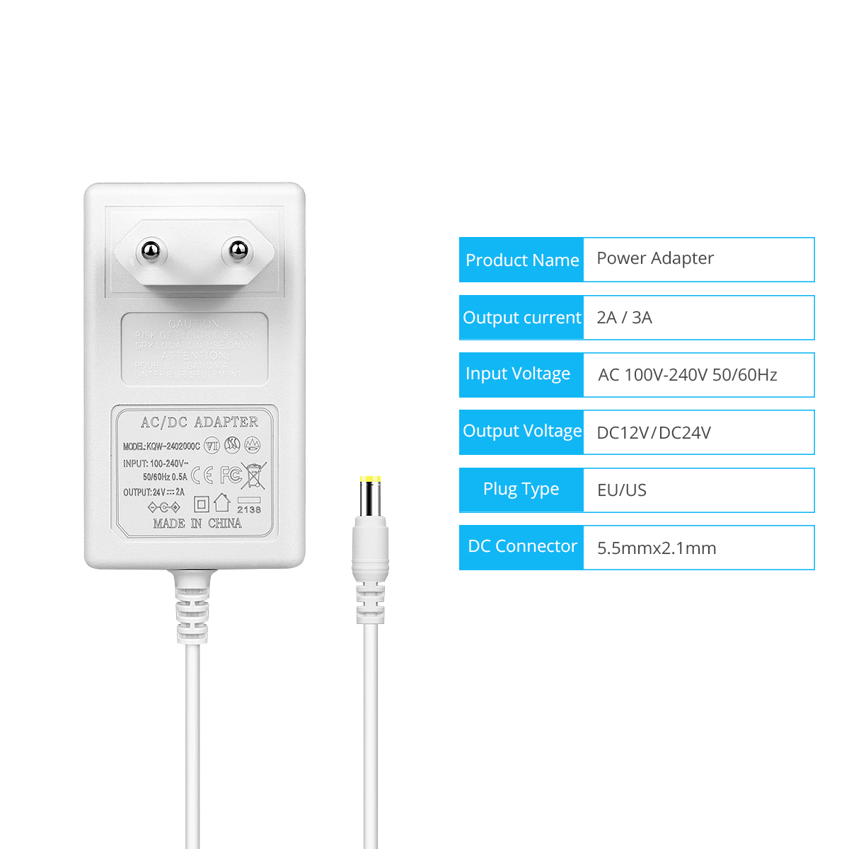 White Power Chager Adapter AC9 - Photography Led Lighting Kit ulasan dan harga